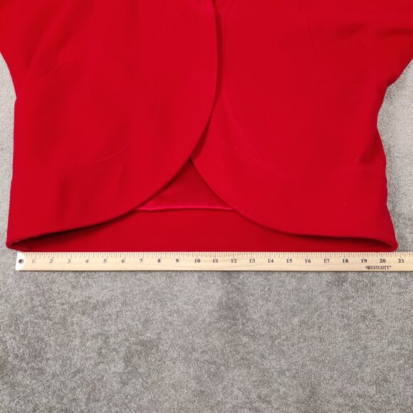 Liptons Women's Blazer Size M Red Wool Cashmere Business Casual Academia Elegant - Picture 13 of 14